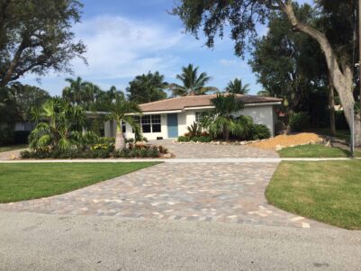 Circle Brick Paver Driveway in Boca Raton, Florida by Cilas Construction