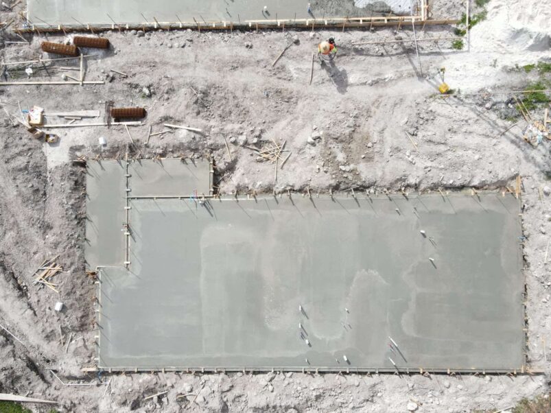 Concrete Foundation with a Drone View in Belle Glade, Florida by Cilas Construction