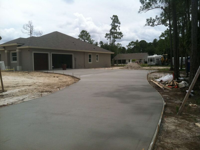Long Concrete Driveway in Loxahatchee Florida by Cilas Construction