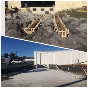 Before and After of Concrete Ramp and Loading Dock