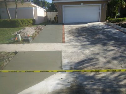 Concrete Driveway Extension in Boynton Beach Florida